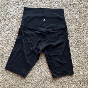 lululemon athletica Black Bike Shorts High-Rise Fitted